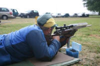 Prone Shooting Position Using Front Rest